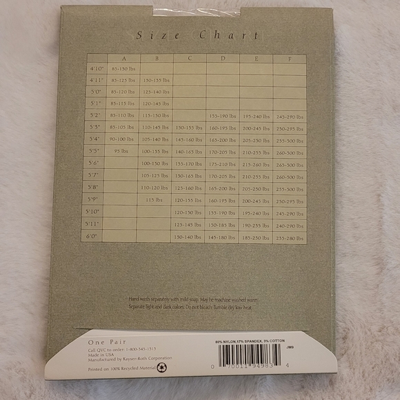 Legacy Legwear Body Shaper Pantyhose Size B Color Fawn New In Box - Picture 4 of 10